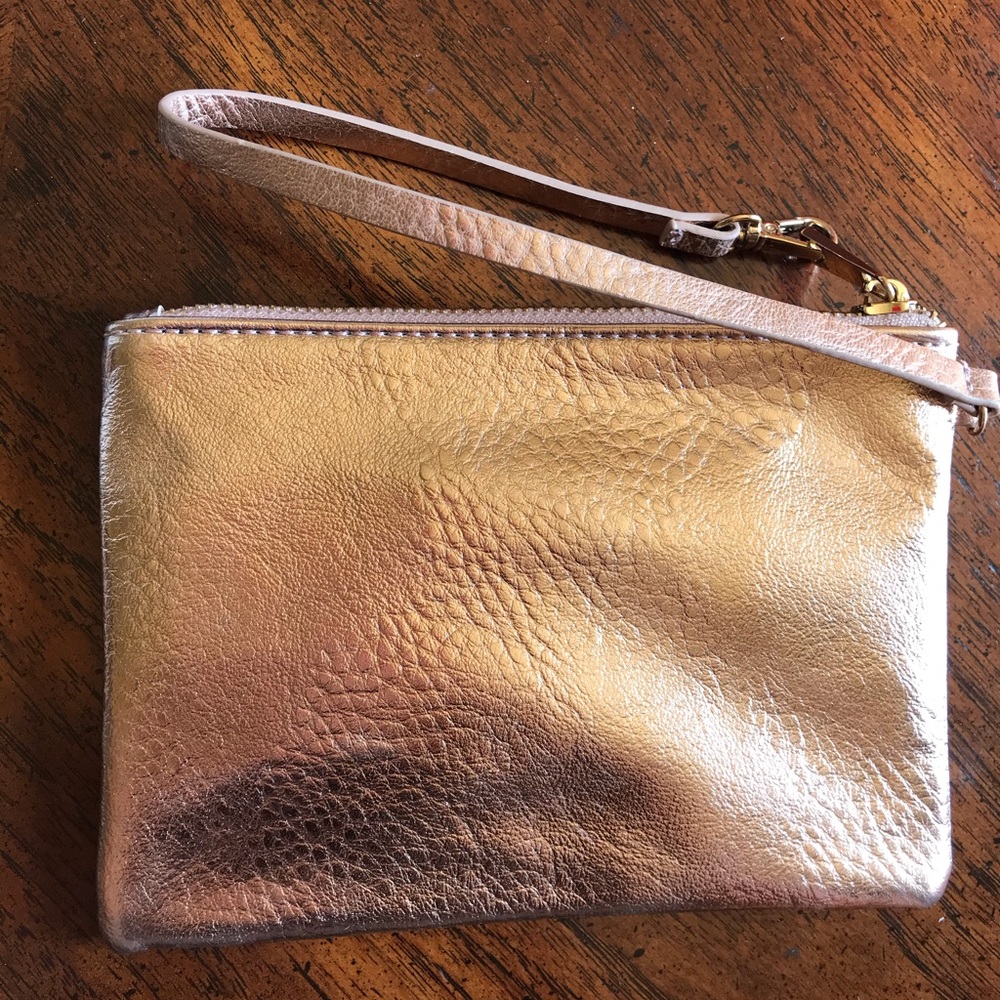 Forever 21 Metallic Pink Wristlet Handbag